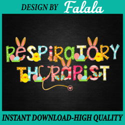 cute easter respiratory therapist png, rt bunny ears png, easter eggs png, easter png, digital download