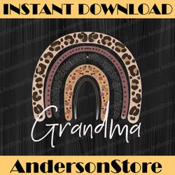 grandma rainbow cheetah leopard christmas mother's day happy mother's day png sublimation design