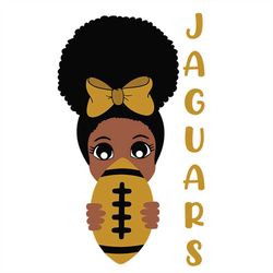 Black Girl Jaguars Svg, Jacksonville Jaguars Svg, NFL Svg, Cricut File, Clipart, Peek a Boo Svg, Sport Svg, Football Svg