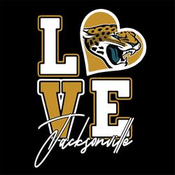 Jaguars Love Svg, NFL Svg, Cricut File, Clipart, Jacksonville Jaguars Svg, Football Svg, Sport Svg, Love Football Svg, P