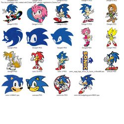 Video Game Collection Sonic The Hedgehog Embroidery Machine Designs PES JEF HUS DST EXP VIP XXX