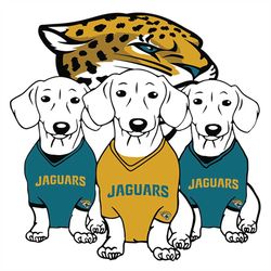 Jacksonville Jaguars Svg, Cute Dogs Svg, Cricut File, Clipart, NFL Svg, Football Svg, Sport Svg, Love Football Svg