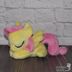Chibi Sleepy Fluttershy Plush toy My little pony plush pony toy - MADE TO ORDER