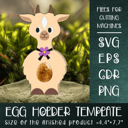 Goat Chocolate Egg Holder Template SVG