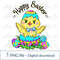 Cute Easter chicken clipart