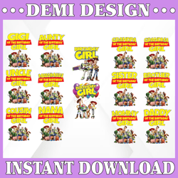 Toy Story Birthday Girl PNG, Toy Story Family Matching Birthday Png, Personalized Png, Custom Birthday Girl Png