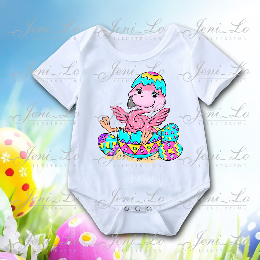 First Easter flamingo design