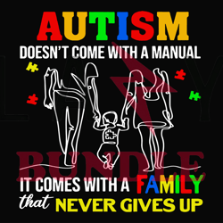 autism doesn't come with a manual svg, autism puzzle piece logo svg , autism awareness svg file cut digital download