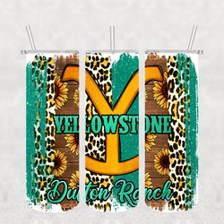 yellowstone sunflower tumbler png, template sublimation designs download