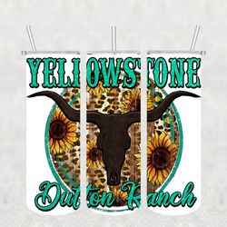 yellowstone cow skull sunflower tumbler template sublimation designs download
