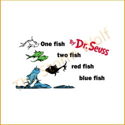 Dr seuss fish svg, Dr Seuss Svg, Fish Svg, Fish Bundle Svg, 1 Fish Svg, Two Fish Svg, Red Fish Svg, Blue Fish Svg, Cat I