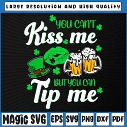 st patrick's day svg, lucky shamrock bartender svg, you can't kiss me, st patricks day, digital download