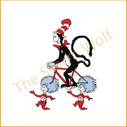Bicycle Thing Svg, Cat In the Hat Svg, Dr Seuss Svg, Dr. Seuss Svg, Thing One Svg, Thing Two Svg, Fish One Svg, Fish Two