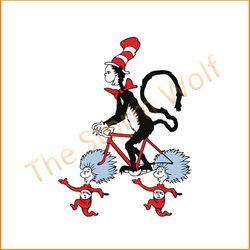 bicycle thing svg, cat in the hat svg, dr seuss svg, dr. seuss svg, thing one svg, thing two svg, fish one svg, fish two