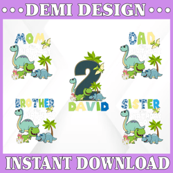 Personalized Dinosaurs Birthday Party,Dinosaurs Birthday Family Png,  Birthday Saurus Png, Kids Dinosaur Birthday, Png