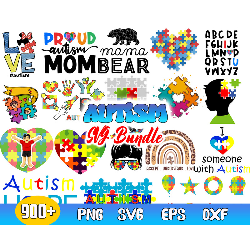 Autism Bundle Svg, Autism Svg, Autism Awareness Svg, Autism Mom Svg, Cut Files, Cricut.jpg