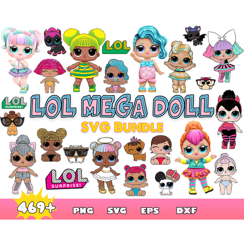 Lol Doll Bundle Svg, Baby Dolls Svg, Lol Surprise Svg, Lol Quenn Svg, Png Dxf Eps File .jpg