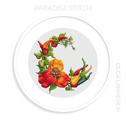 Peppers  cross stitch pattern PDF and Saga