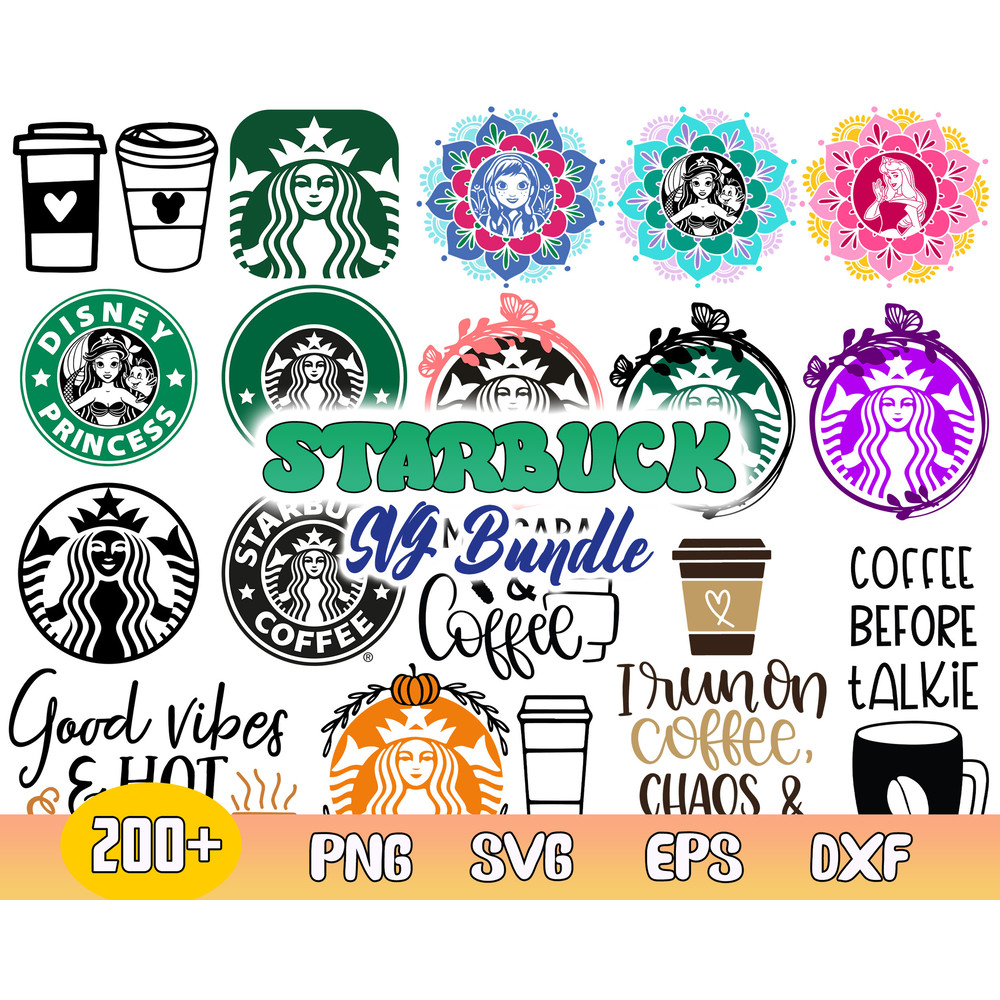 Starbucks Bundle Svg, Starbucks Logo Svg, Starbucks Coffee Svg, Png Dxf Eps Digital File.jpg