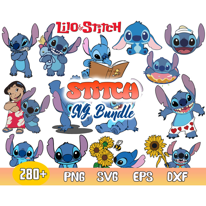 Stitch Bundle Svg, Lilo and Stitch Svg, Stitch Svg, Disney Svg Stitch Disney Clipart.jpg
