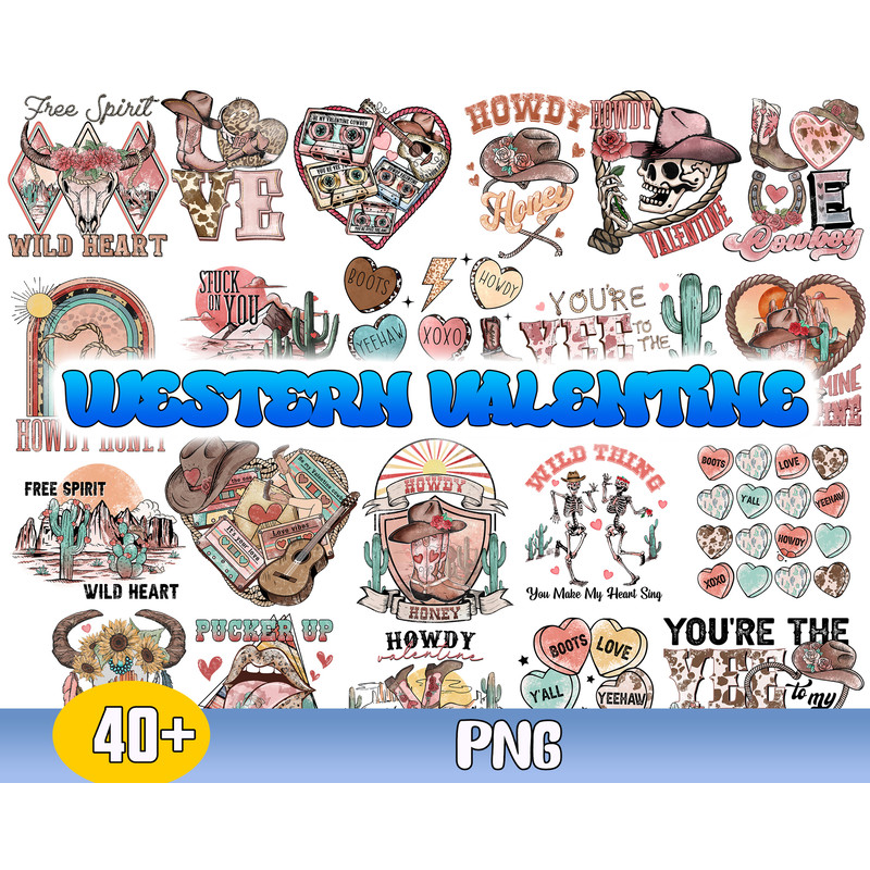 Western Valentine Bundle Png, Country Western Valentine Png, Cowboy Png Digital File.jpg