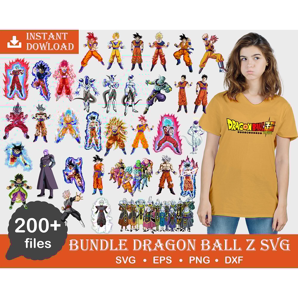 200 Goku Svg, Dragonball Z Svg, Goku Cricut, Goku Png, Goku Saiyan Svg, Vector, Dragonball Png, Super, Bundle, Goku Silhouete Symbol.jpg