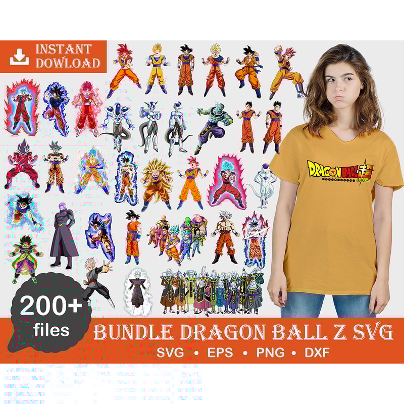 200 Goku Svg, Dragonball Z Svg, Goku Cricut, Goku Png, Goku Saiyan Svg, Vector, Dragonball Png, Super, Bundle, Goku Silhouete Symbol.jpg