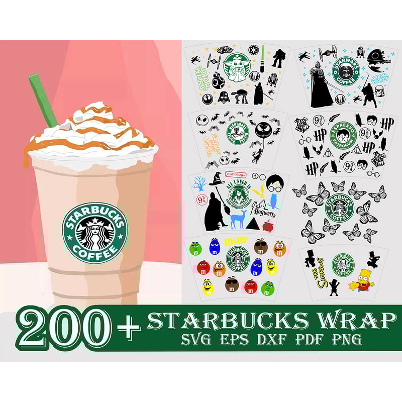 200 Starbucks Wrap, Starbucks Wrap, Starbucks svg, Starbucks , Wrap svg ,Starbucks bundle, Wrap bundle.jpg
