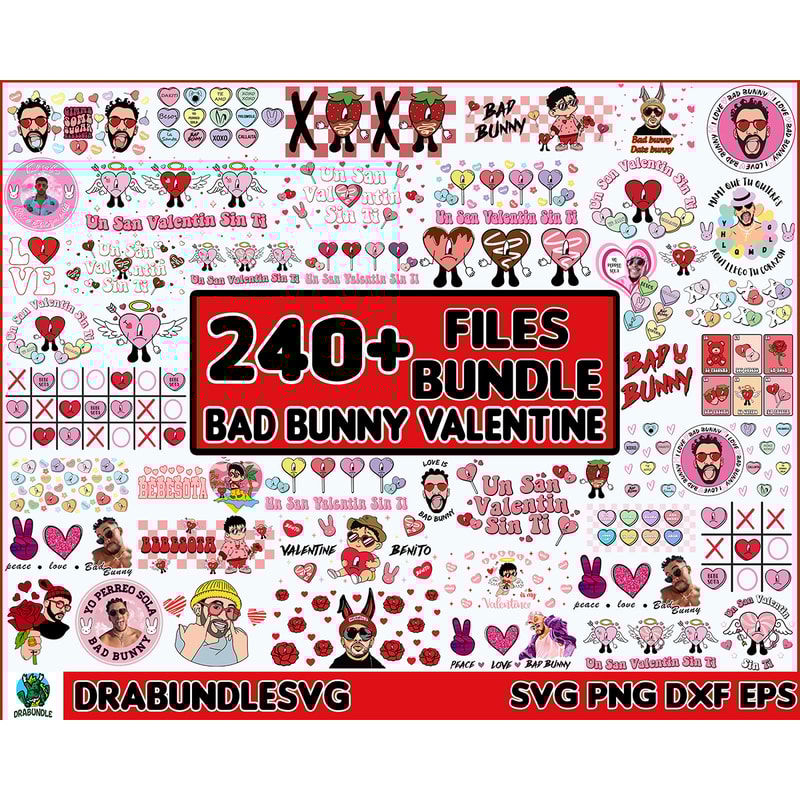240 Benito Valentine's Day, benito Valentine svg, sin ti svg, Bad Bunny heart svg, cricut , cut files, Svg, Png Layered digital vector file Instant Download.jpg