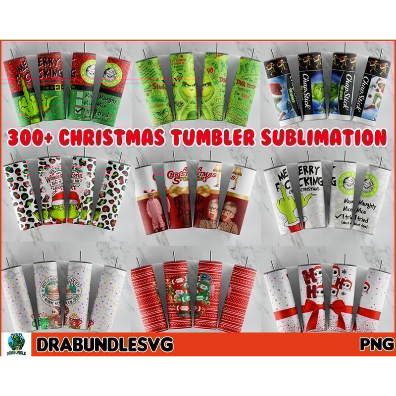 300 Ultimate Grichmas Christmas Tumbler Bundle Png, Merry Christmas Tumbler Bundle, Movie Christmas Png Tumbler, 20 oz Skinny Tumbler Design Instant Download.jp