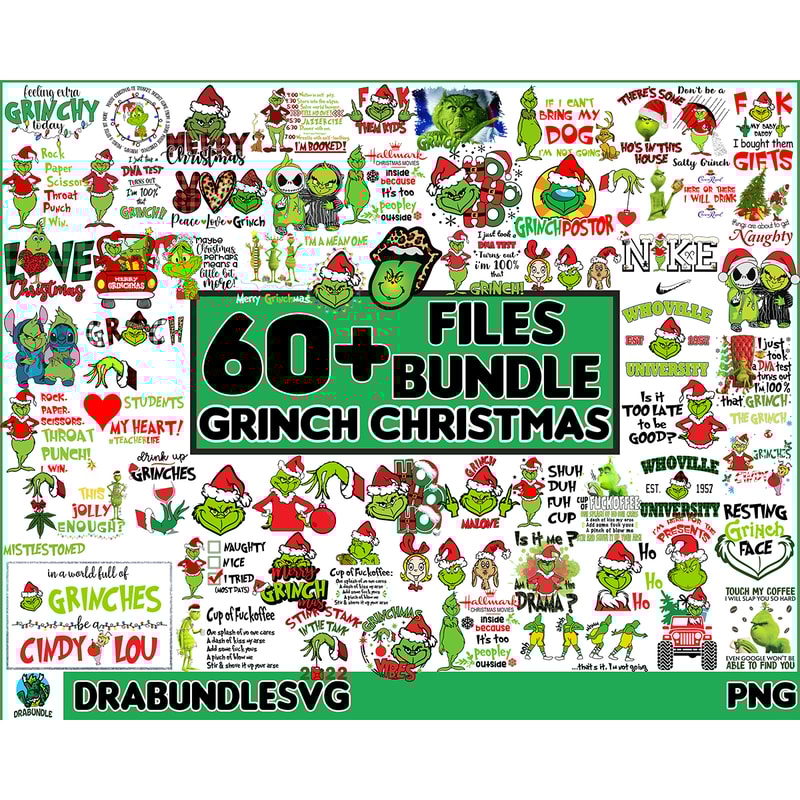 60 Merry Grinchmas PNG Bundle, The Grinchmas PNG Files, Grinchmas Christmas, Movie Christmas Png, Merry Grinchmas Png, Instant Download.jpg