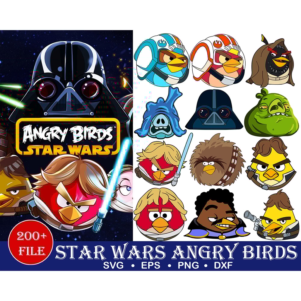 62 Star Wars Angry Birds svg,Star Wars svg, Star Wars character, Star Wars png, Star Wars dxf, Star Wars T-shirt, Star Wars Cricut.jpg