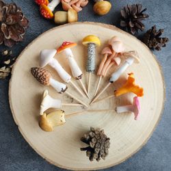 Mushrooms terrarium kit 10pcs Magic merry miniature mushroom, funny plant stakes