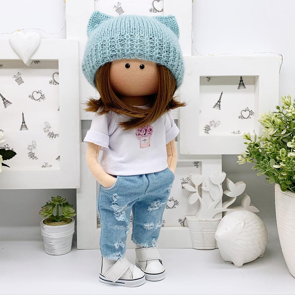 textile-tilda-doll-handmade-interior-doll-Art-doll-Cloth-Doll-dolls-for-girls-fabric-doll-personalized-doll-parenting-Toys-animals-Dogs-ripped-jean-beagle-squar