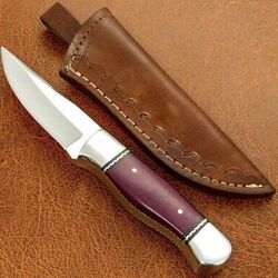 "Stainle-steel-Knife"Hunting-knife-with sheath"fixed-blade-Camping-knife, Bowie-knife, Handmade-Knives, Gifts-For-Men"n