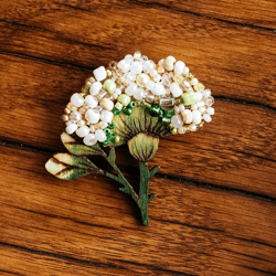 Hydrangea Handmade Brooch - Flower Pin - Wood Jewellery - Boho brooch