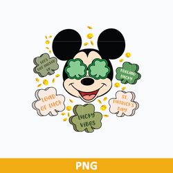 st patrick's day mickey head png, mickey lucky png, st patrick's day png, mickey png digital file
