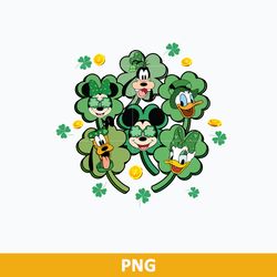 disney st patrick's day png, st patrick's day mickey and friend png, st patrick's day png, disney shamrock png