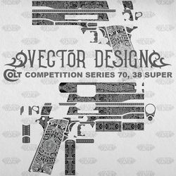 VECTOR DESIGN Colt Competition Series 70, 38 Super "Aztec calendar"
