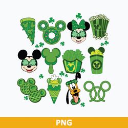 disney st patrick day cake png, st patrick's day mickey and friend png, st patrick's day png