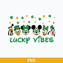 disney lucky vibes png, st patrick's day mickey friend png, st patrick's day png file