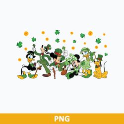 disney friend patrick's day png, mickey and friend shamrock st patrick's day png, disney patrick day png file
