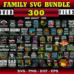 300 Family SVG Bundle - SVG, PNG, DXF, EPS, PDF Files For Print And Cricut