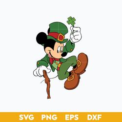 mickey leprechaunt svg, mickey st patrick's day svg, mickey mouse svg, disney svg, png dxf eps file