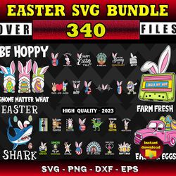 340 Easter SVG  Bundle - SVG, PNG, DXF, EPS Files For Print And Cricut