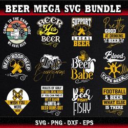 400 Beer Bundle - SVG, PNG, DXF, EPS Files For Print And Cricut