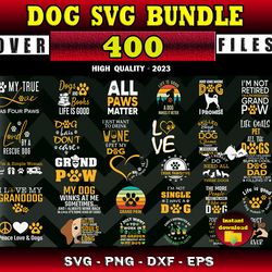 400 DOG  SVG  BUNDLE - SVG, PNG, DXF, EPS Files For Print And Cricut