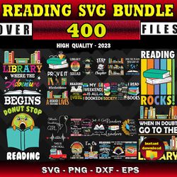 400 READING SVG Bundle - SVG, PNG, DXF, EPS Files For Print And Cricut