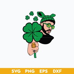 bad bunny shamrock svg, bad bunny st patrick's day svg, st patrick day svg, png dxf eps file