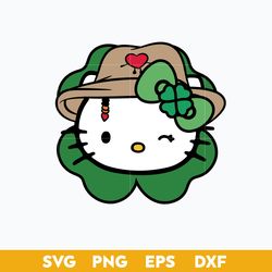 hello kitty shamrock st patrick day svg, bad bunny st patrick day svg, st patrick's day svg, png dxf eps file
